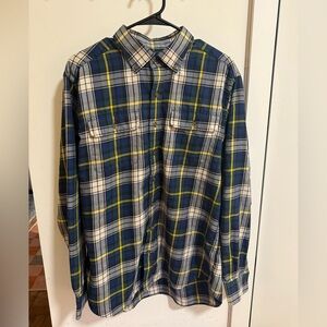 Vineyard Vines Navy, Yellow, Green Plaid Shirt